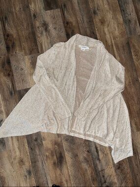 Light Beige Open-Front Women's Cardigan Sweater